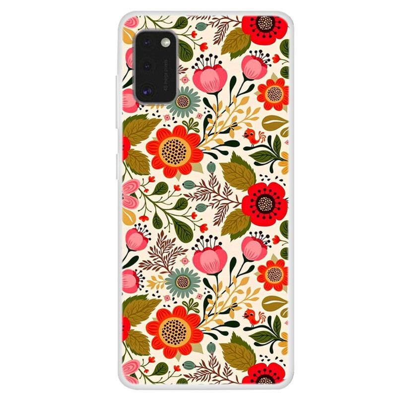 Coque Samsung Galaxy A41 Tapisserie Fleurie