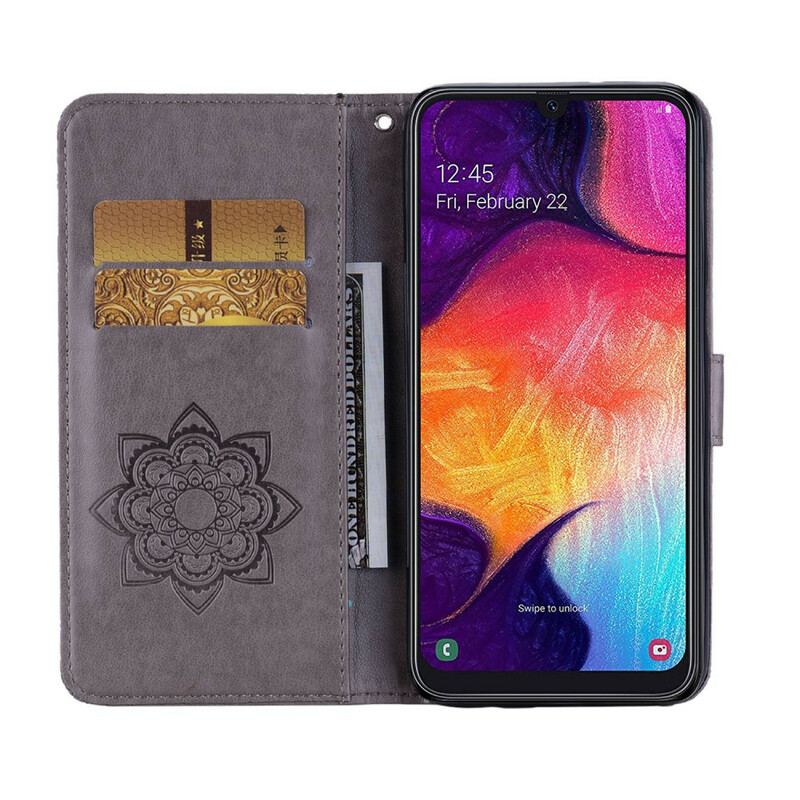 Housse Samsung Galaxy A41 Hibou Mandala et Breloque