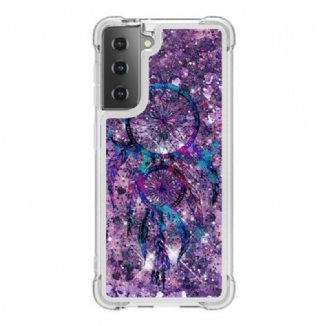 Coque Samsung Galaxy S21 5G Attrape Rêves Paillettes