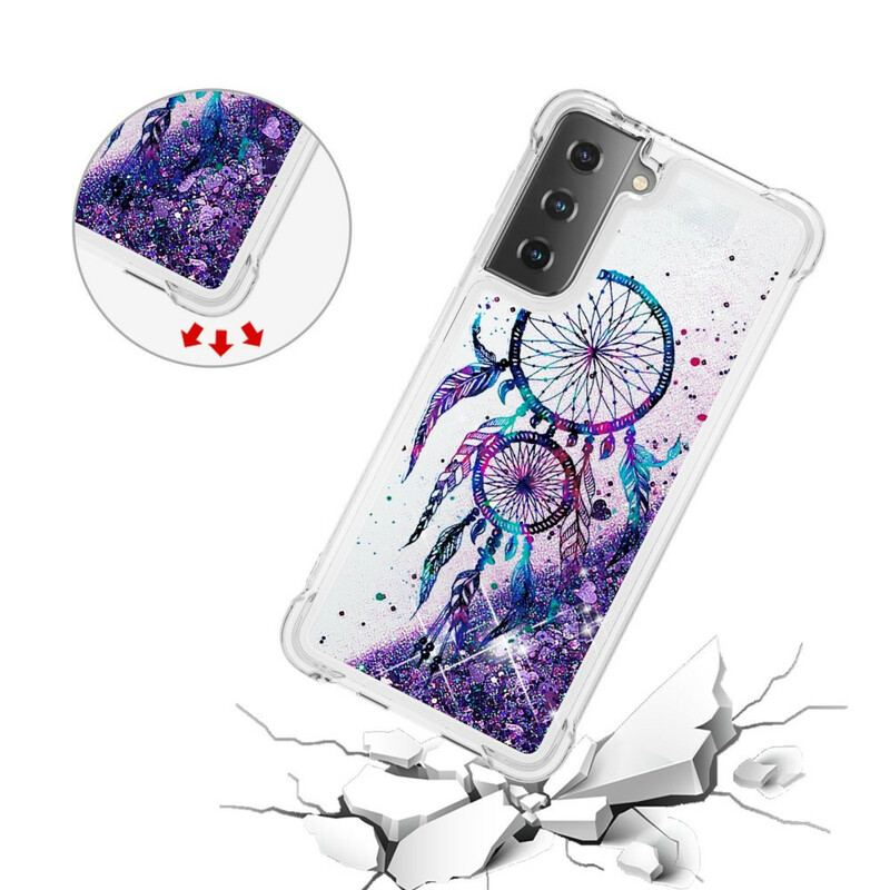 Coque Samsung Galaxy S21 5G Attrape Rêves Paillettes