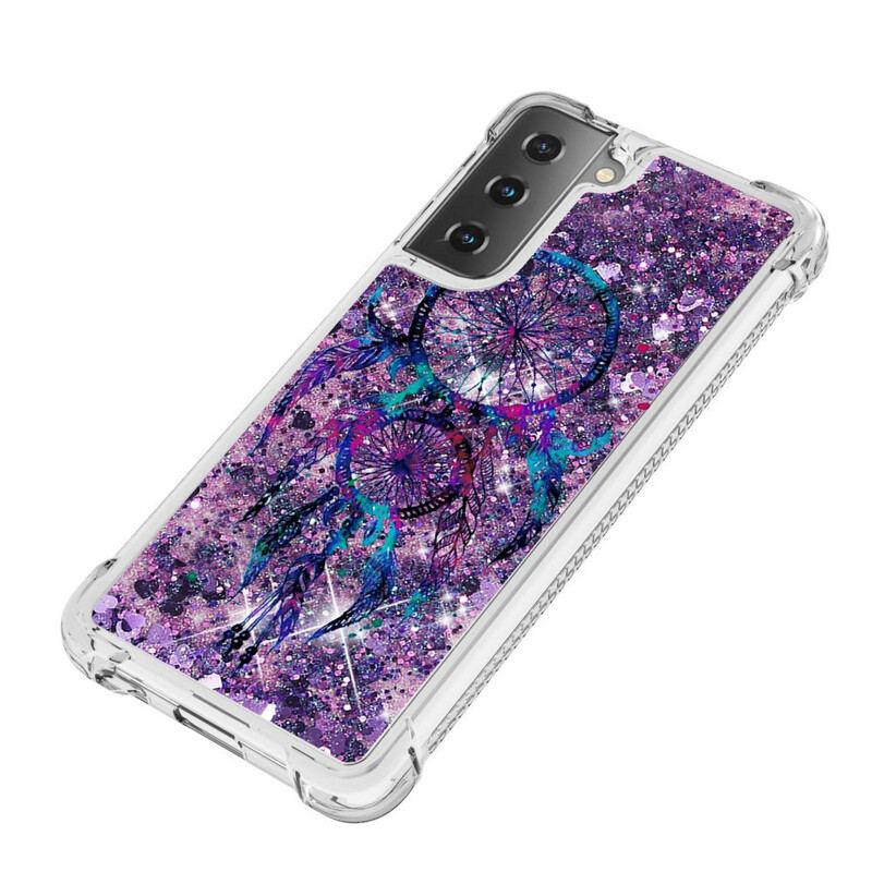 Coque Samsung Galaxy S21 5G Attrape Rêves Paillettes