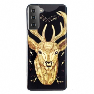 Coque Samsung Galaxy S21 5G Cerf Majestueux Fluorescente