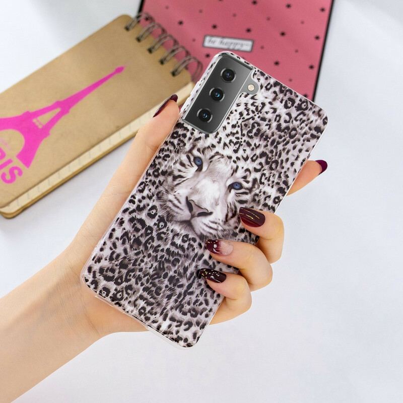 Coque Samsung Galaxy S21 5G Leopard Fluorescente