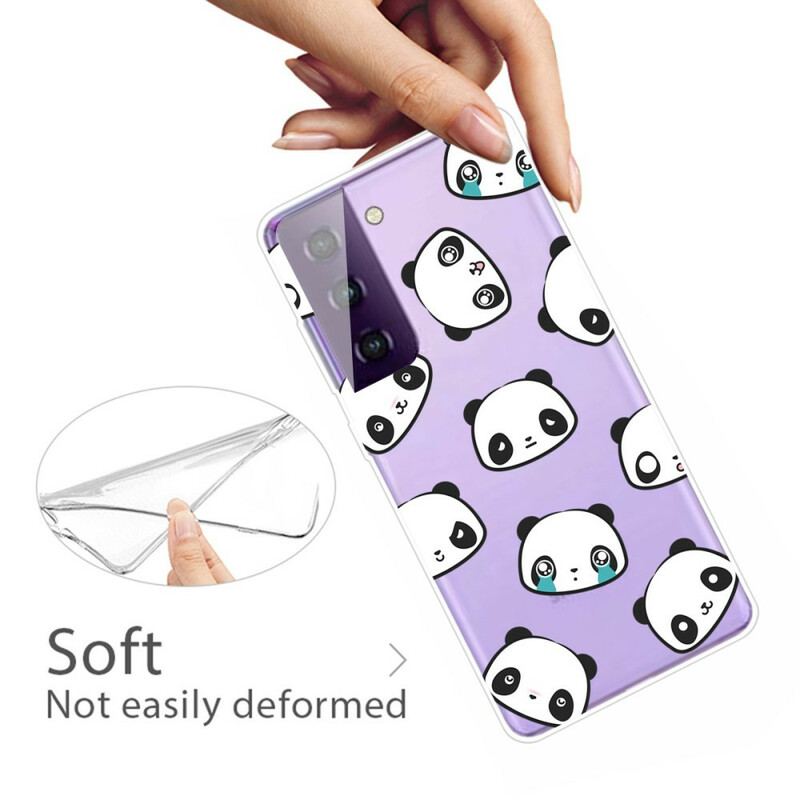 Coque Samsung Galaxy S21 5G Pandas Sentimentaux