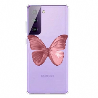 Coque Samsung Galaxy S21 5G Papillons Sauvages