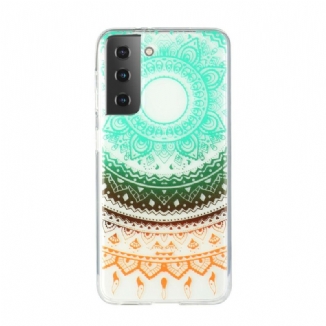 Coque Samsung Galaxy S21 5G Transparente Fleur Mandala