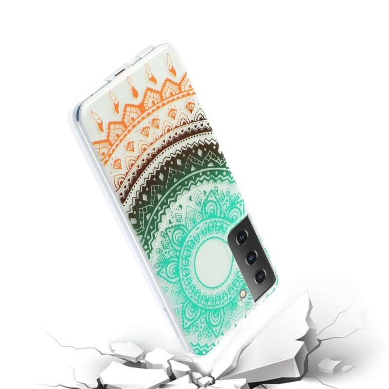 Coque Samsung Galaxy S21 5G Transparente Fleur Mandala