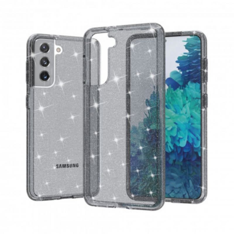 Coque Samsung Galaxy S21 5G Transparente Paillettes