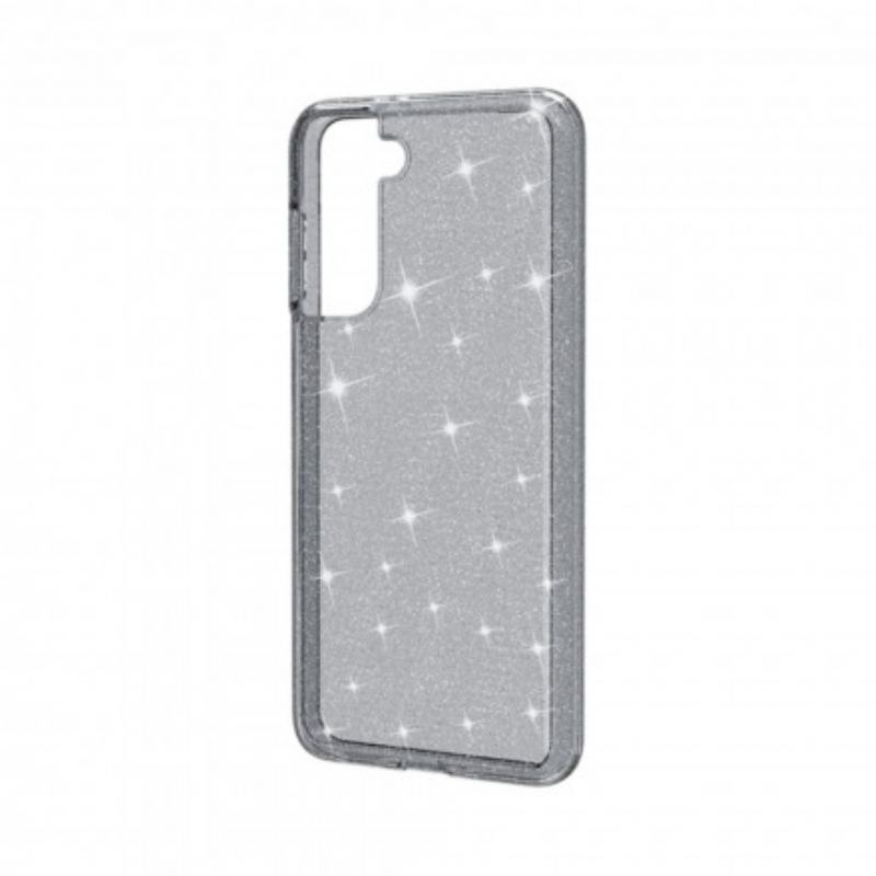 Coque Samsung Galaxy S21 5G Transparente Paillettes