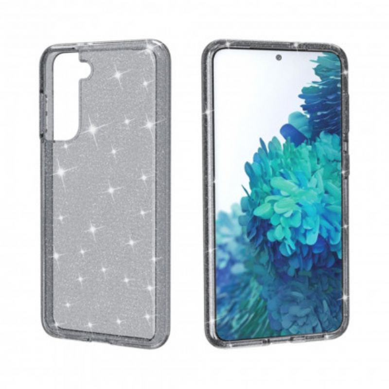 Coque Samsung Galaxy S21 5G Transparente Paillettes