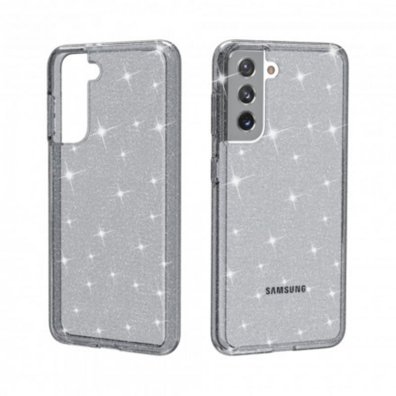 Coque Samsung Galaxy S21 5G Transparente Paillettes