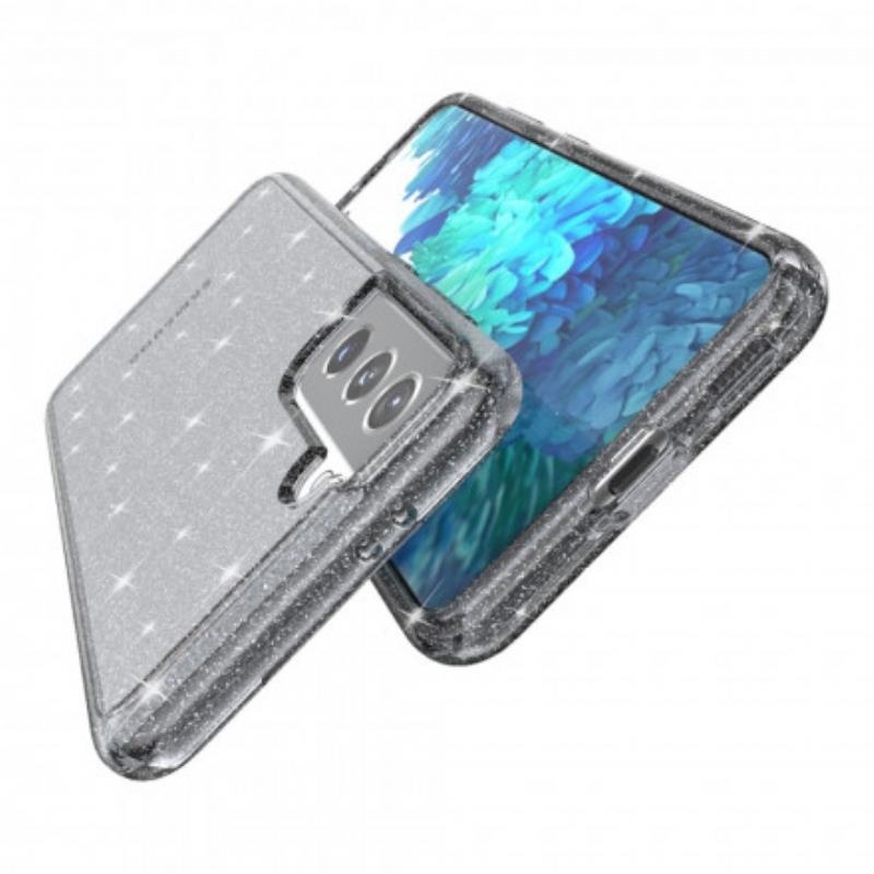 Coque Samsung Galaxy S21 5G Transparente Paillettes