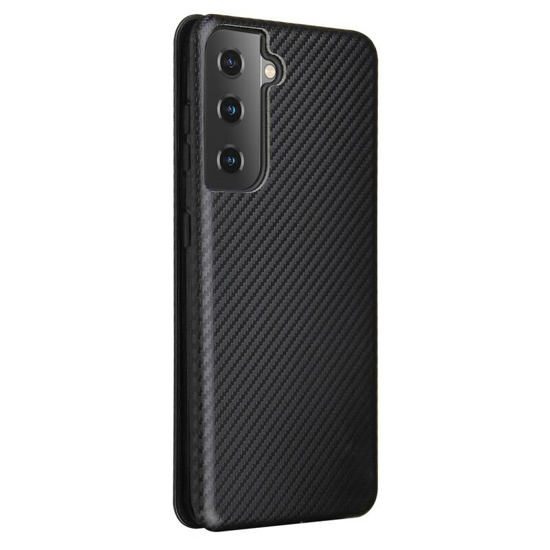 Flip Cover Samsung Galaxy S21 5G Fibre Carbone