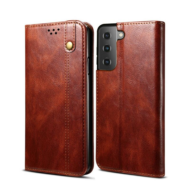 Flip Cover Samsung Galaxy S21 5G Simili Cuir Ciré