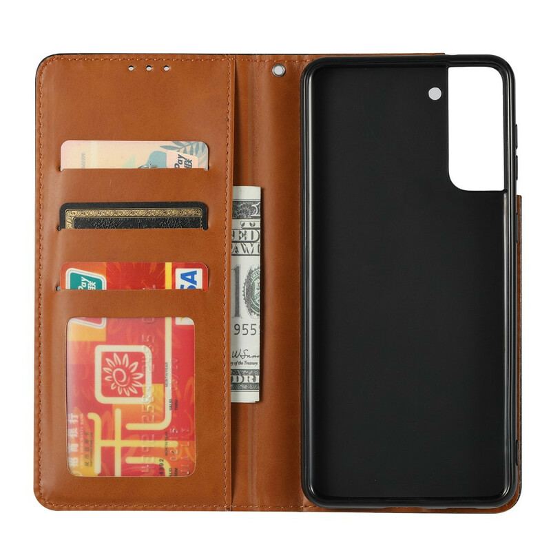 Flip Cover Samsung Galaxy S21 5G Simili Cuir Porte-Cartes