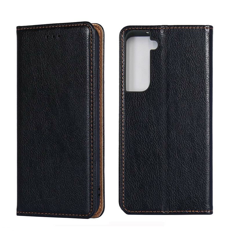 Flip Cover Samsung Galaxy S21 5G Style Cuir Classique