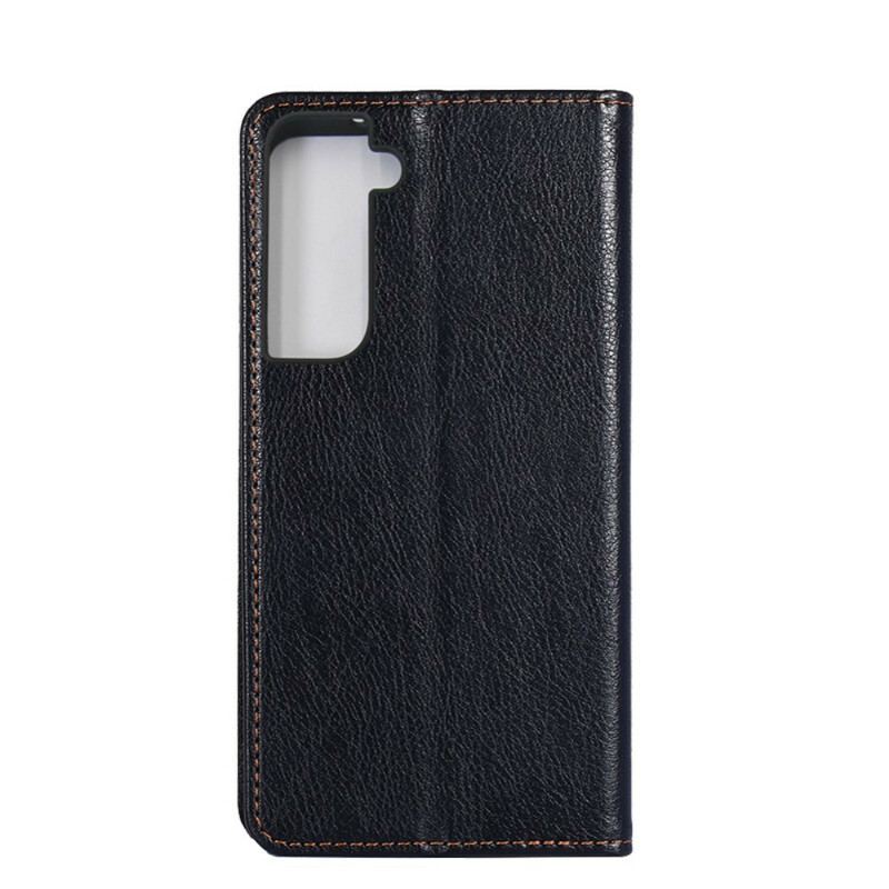 Flip Cover Samsung Galaxy S21 5G Style Cuir Classique