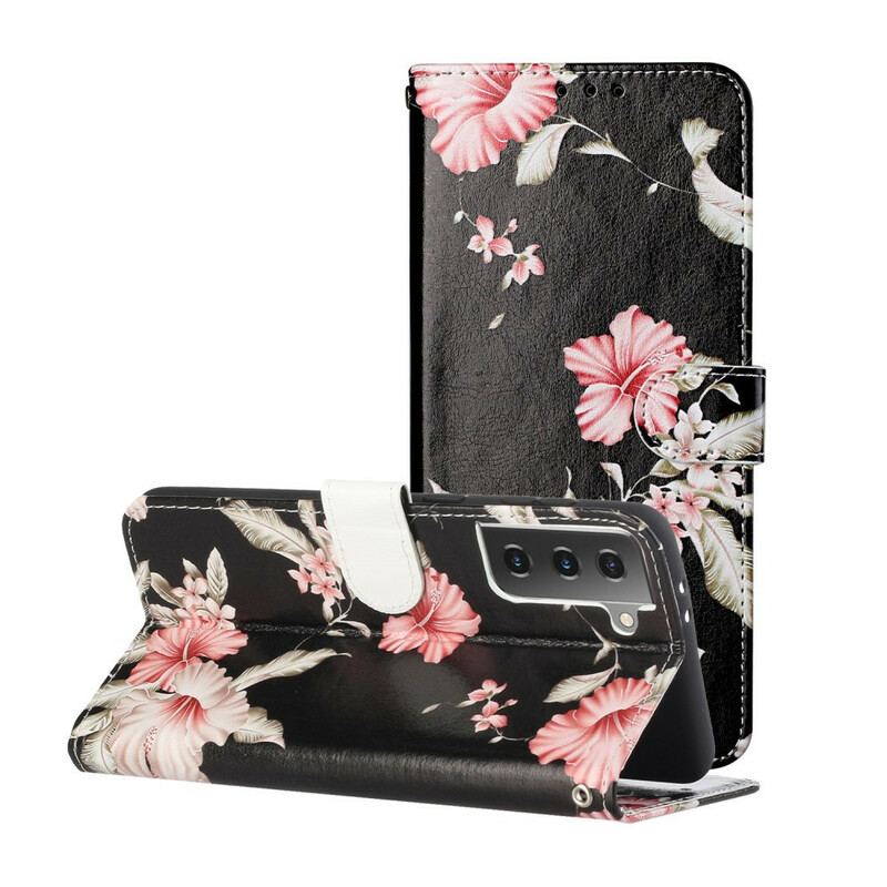 Housse Samsung Galaxy S21 5G Fleurs en Folies