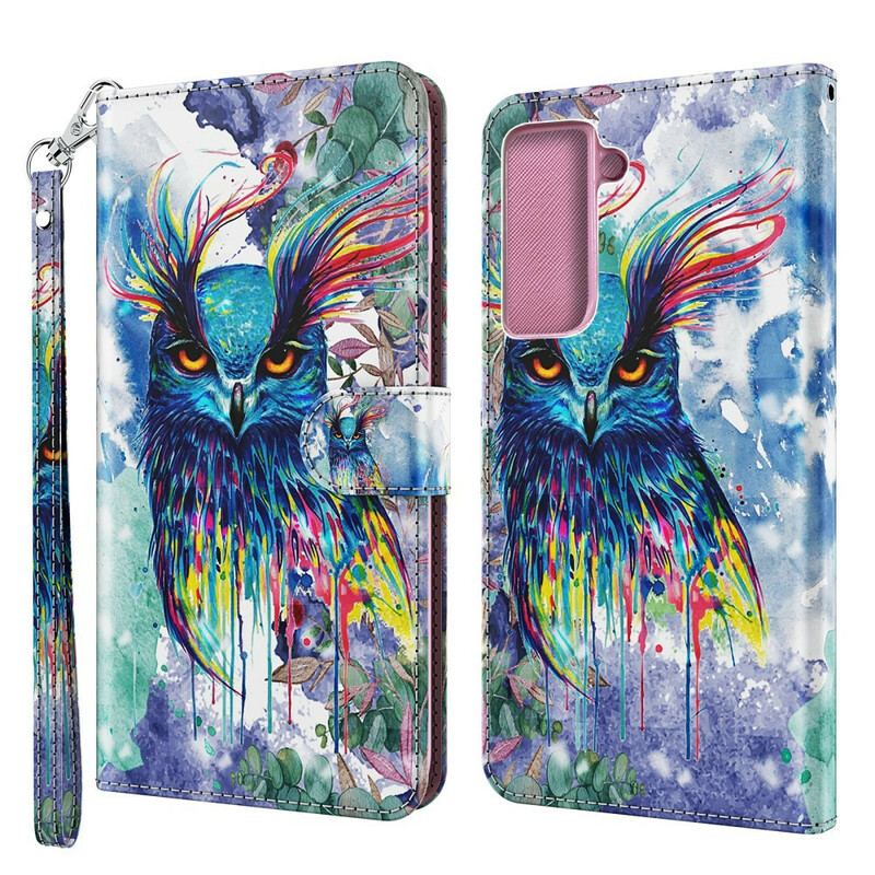 Housse Samsung Galaxy S21 5G Oiseau Aquarelle