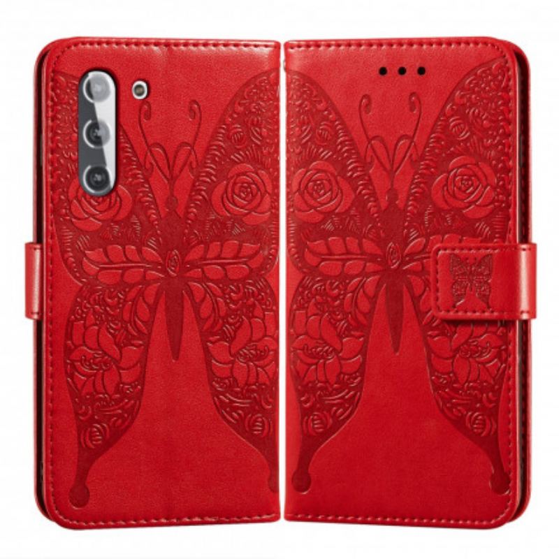 Housse Samsung Galaxy S21 5G Papillon Motif en Fleurs