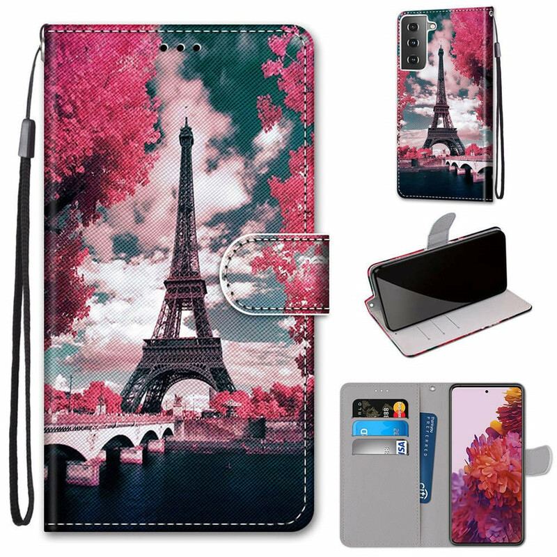 Housse Samsung Galaxy S21 5G Paris en Fleurs