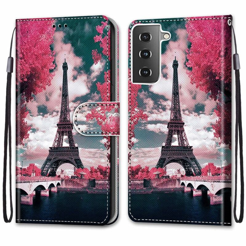 Housse Samsung Galaxy S21 5G Paris en Fleurs