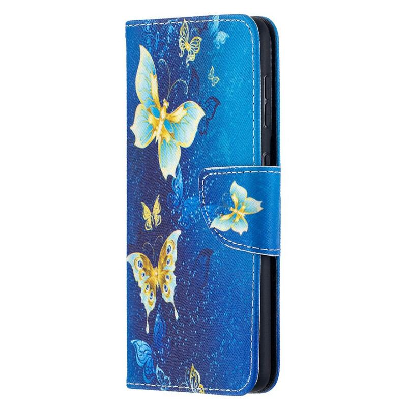 Housse Samsung Galaxy S221 5G Papillons Rois