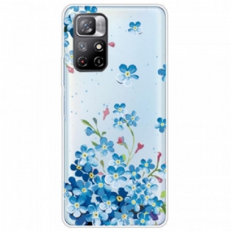 Coque Poco M4 Pro 5G Bouquet de Fleurs Bleues