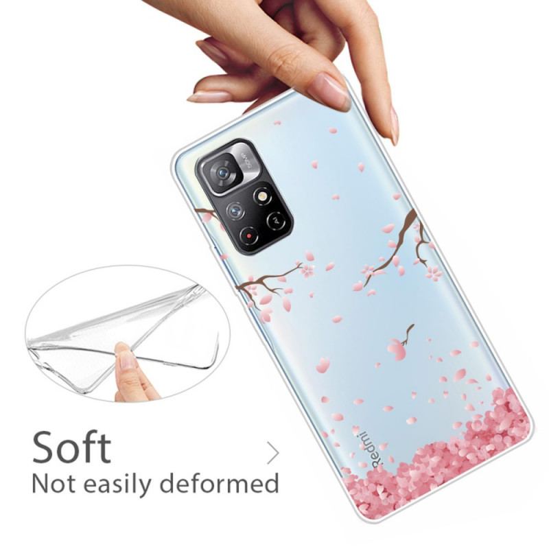 Coque Poco M4 Pro 5G Branches à Fleurs