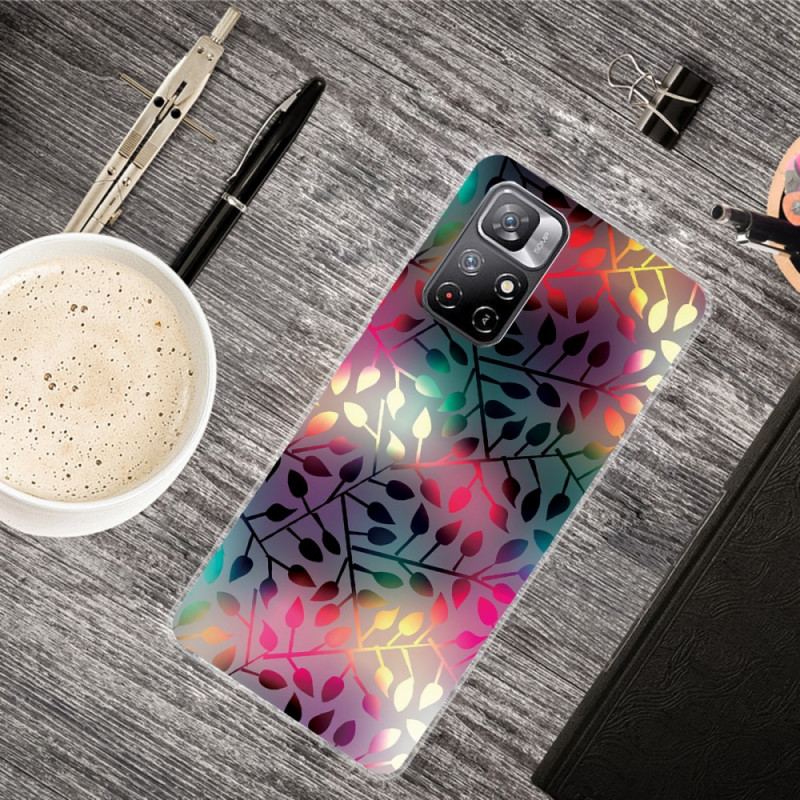 Coque Poco M4 Pro 5G Feuilles