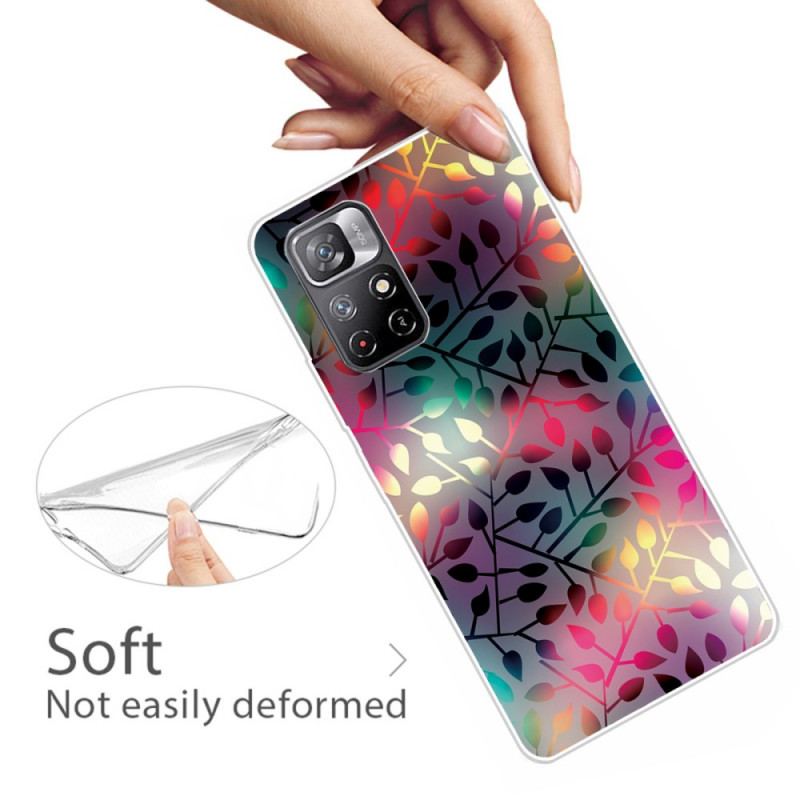 Coque Poco M4 Pro 5G Feuilles