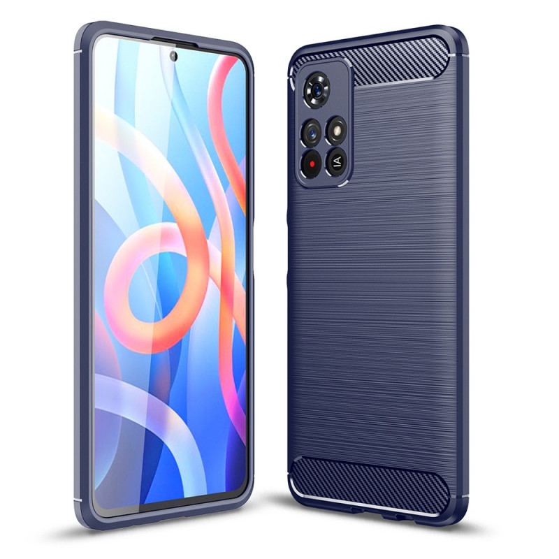 Coque Poco M4 Pro 5G Fibre Carbone Brossée