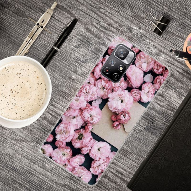 Coque Poco M4 Pro 5G Fleurs Intenses