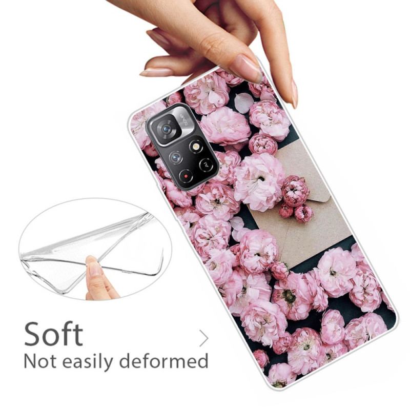 Coque Poco M4 Pro 5G Fleurs Intenses