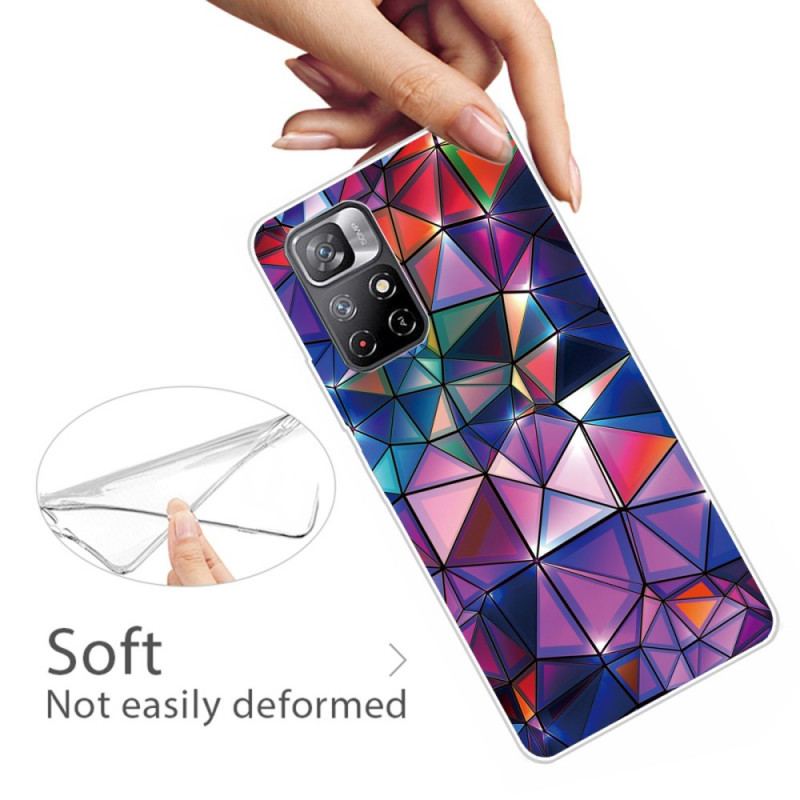 Coque Poco M4 Pro 5G Flexible Géométrie