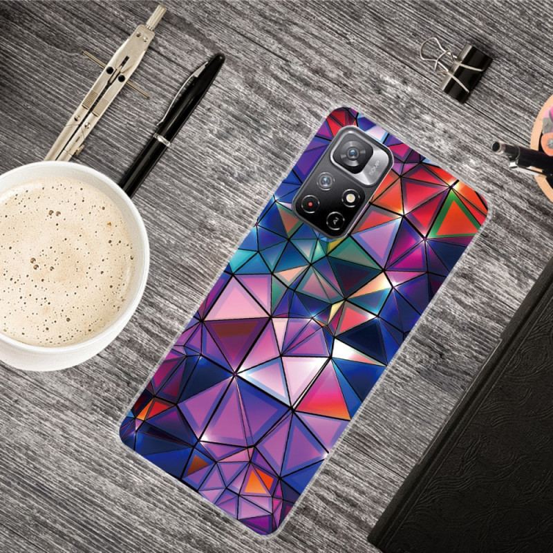 Coque Poco M4 Pro 5G Flexible Géométrie