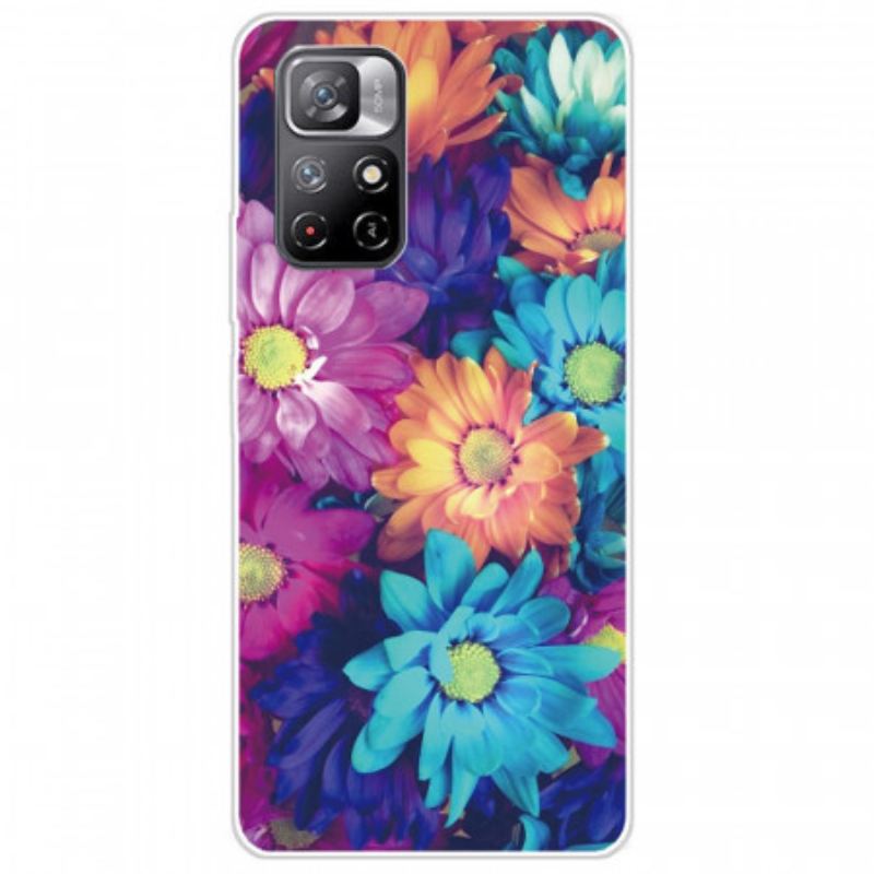 Coque Poco M4 Pro 5G Marguerites Colorées