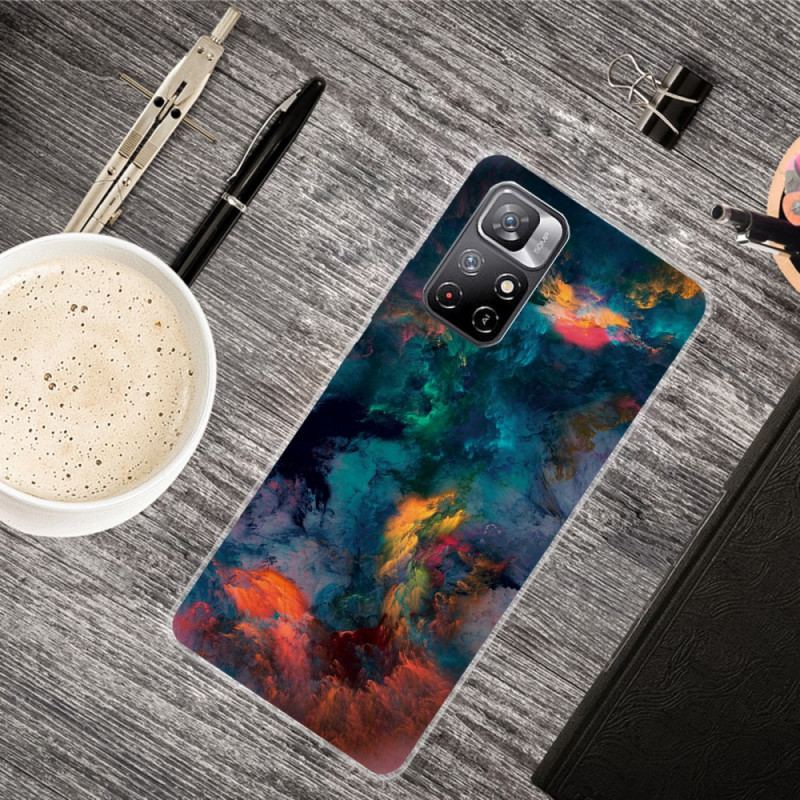 Coque Poco M4 Pro 5G Nuages Colorés