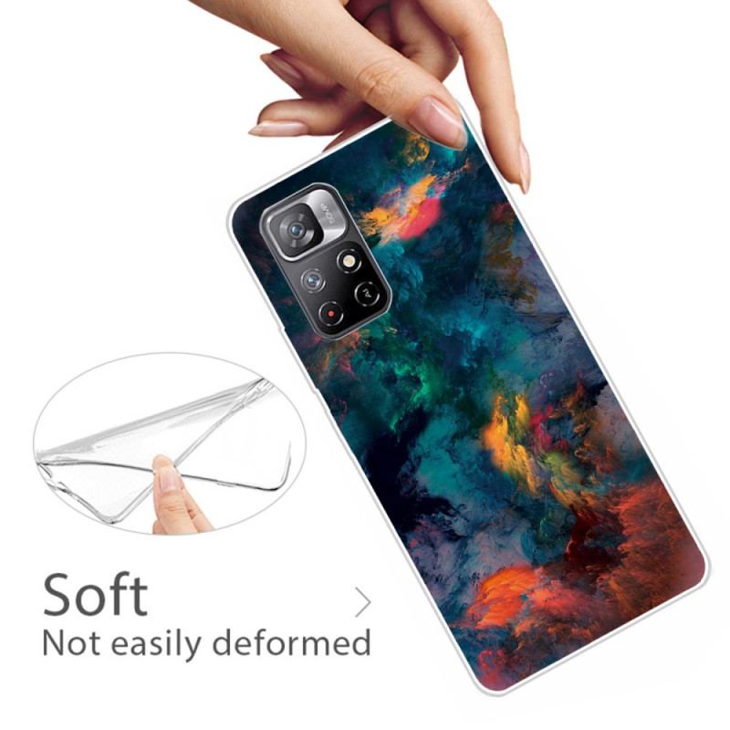 Coque Poco M4 Pro 5G Nuages Colorés