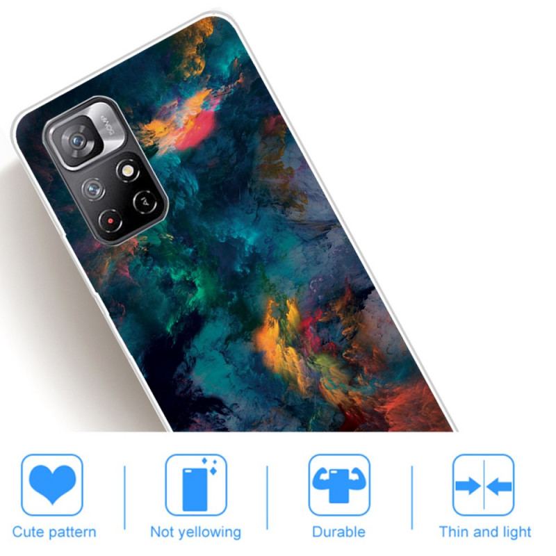 Coque Poco M4 Pro 5G Nuages Colorés