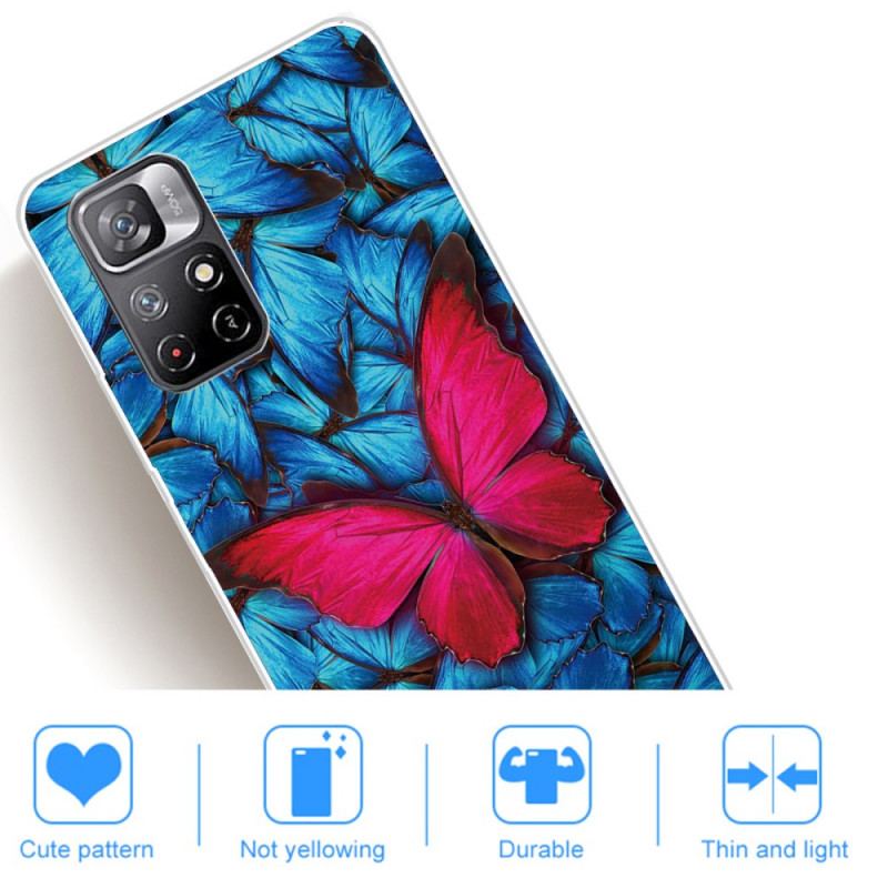 Coque Poco M4 Pro 5G Papillons Sauvages