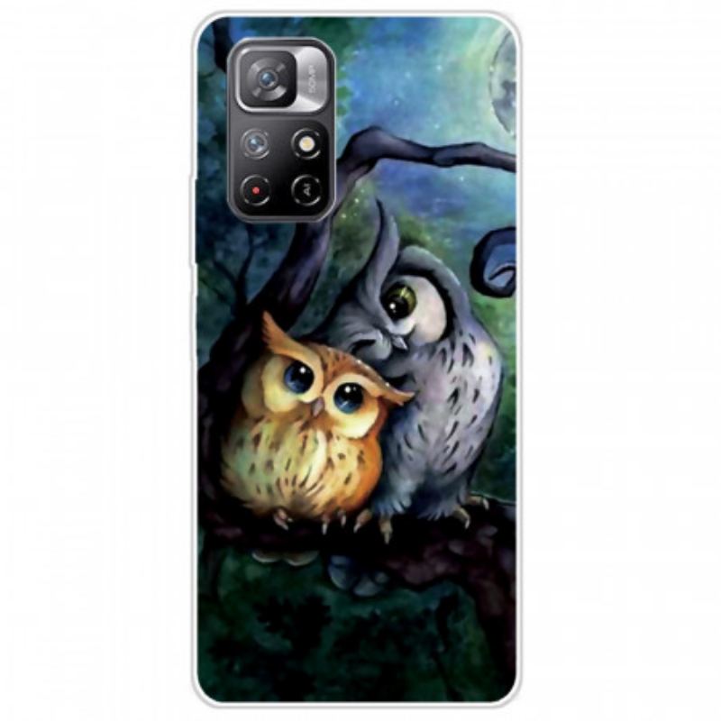 Coque Poco M4 Pro 5G Peinture Hiboux