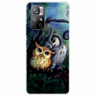 Coque Poco M4 Pro 5G Peinture Hiboux