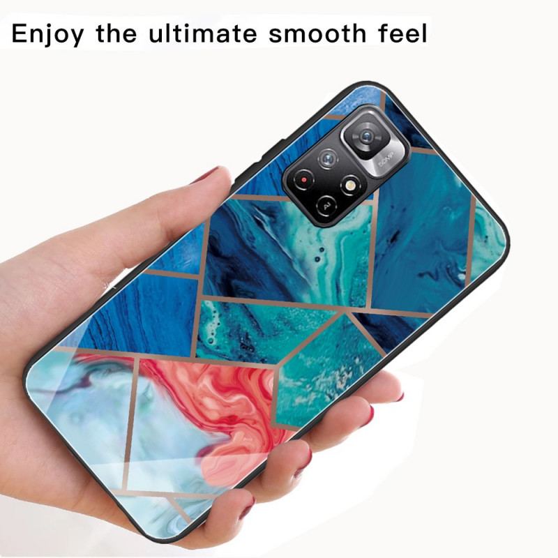 Coque Poco M4 Pro 5G Trempé Marbre Géométrie