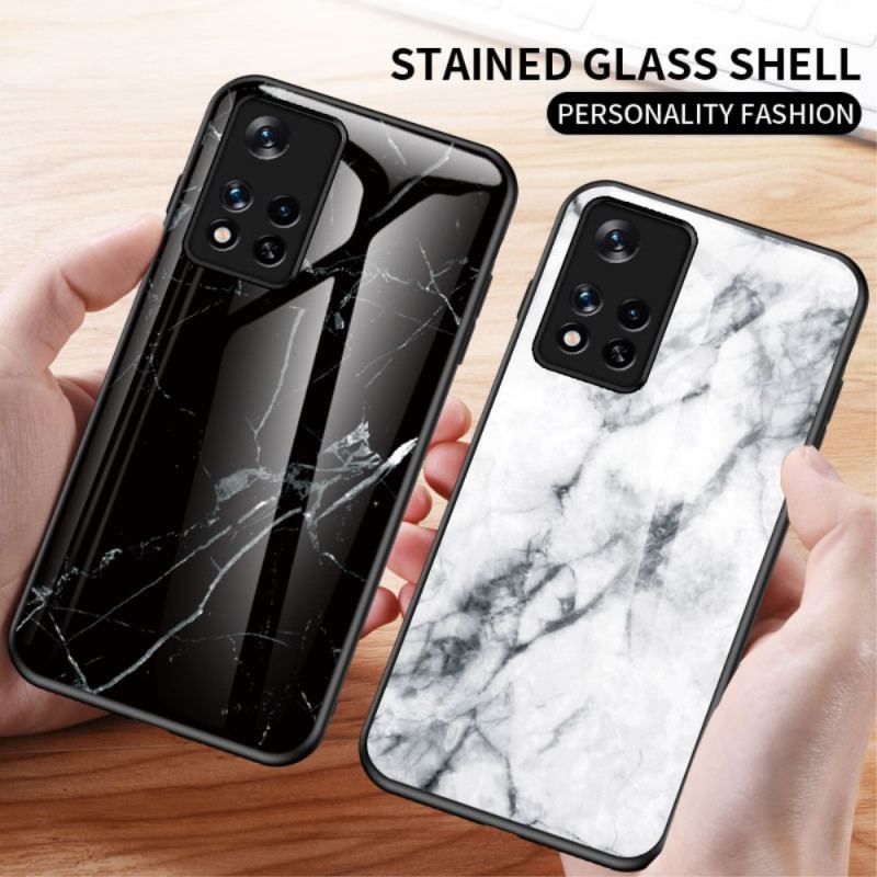 Coque Poco M4 Pro 5G Verre Trempé Marble Colors