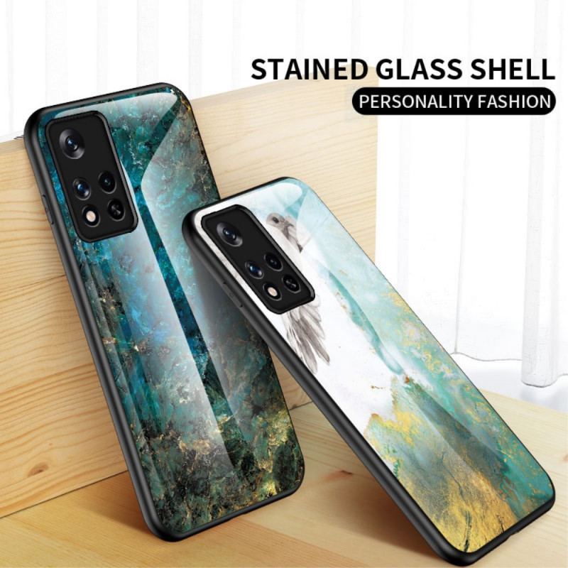 Coque Poco M4 Pro 5G Verre Trempé Marble Colors