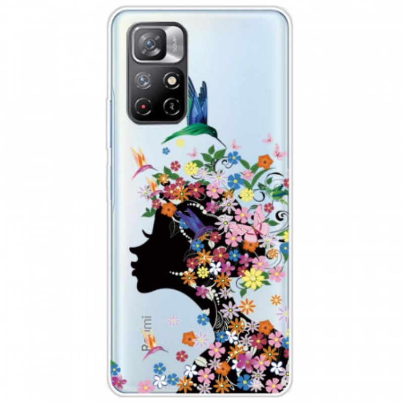 Coque Poco M4 Pro Chevelure Fleuri