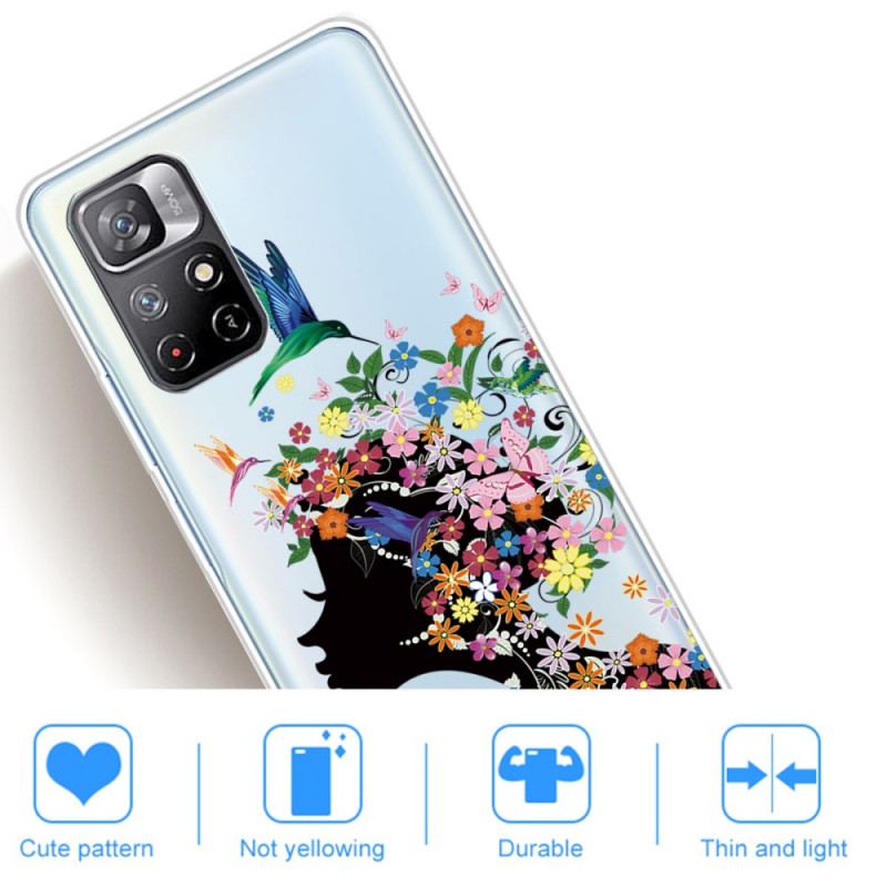 Coque Poco M4 Pro Chevelure Fleuri