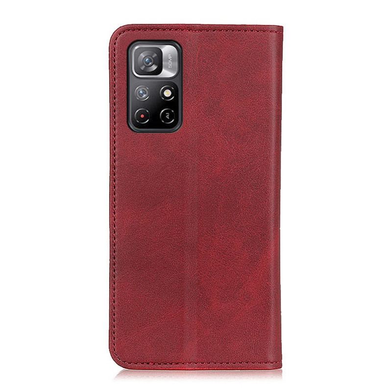 Flip Cover Poco M4 Pro 5G Cuir Fendu