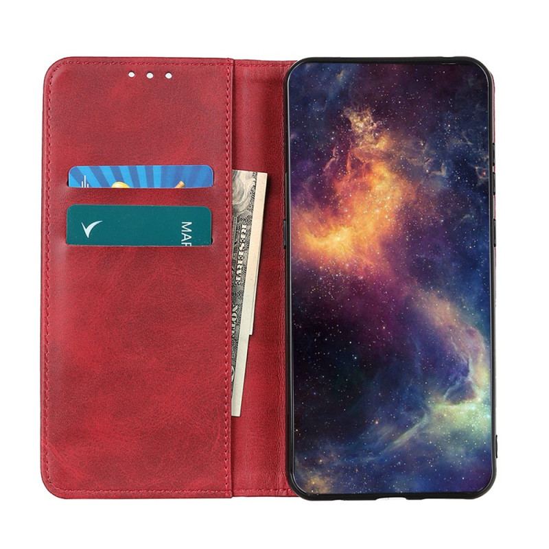 Flip Cover Poco M4 Pro 5G Cuir Fendu